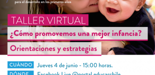 Afiche promocional taller virtual 5 Principios 4 de junio