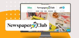 Logotipo de herramienta digital Newspaper Club y pantallazo de su sitio web