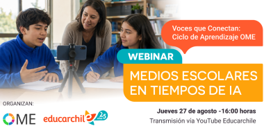 Gráfica del webinar Medios escolares en tiempos de IA